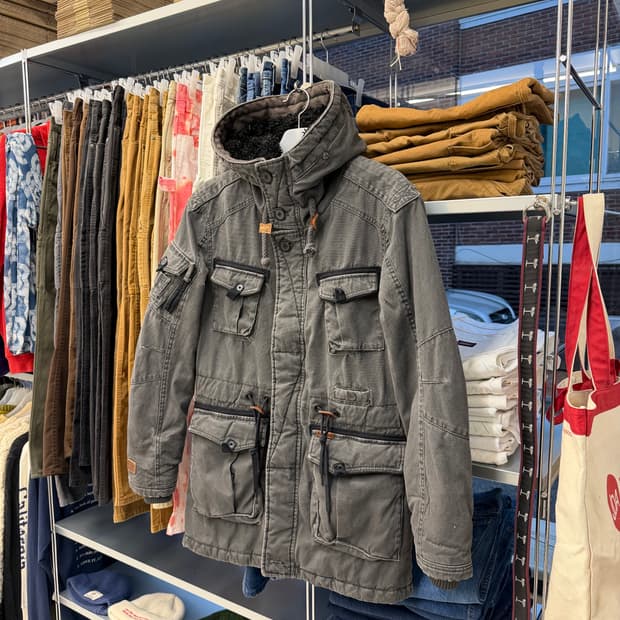 KHUJO washed military multipocket jacket