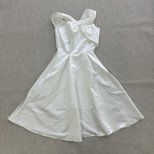 실측확인 셀프 웨딩촬영 화이트 드레스 0416D