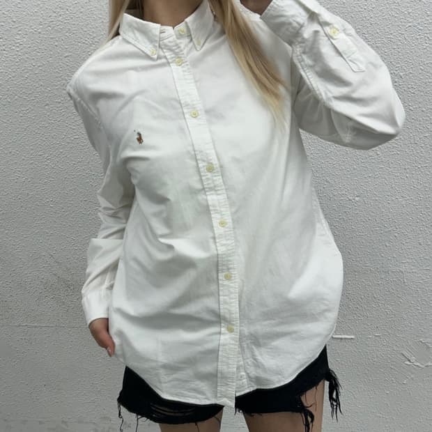 폴로 랄프로렌 옥스포드 화이트 셔츠 XL