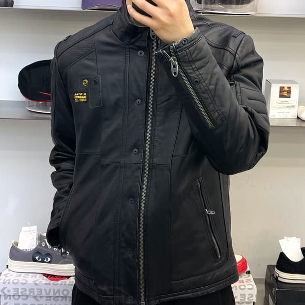 지 스타 로우 MFD 바이커 레더 자켓