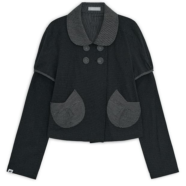 Detachable round jacket (Black)