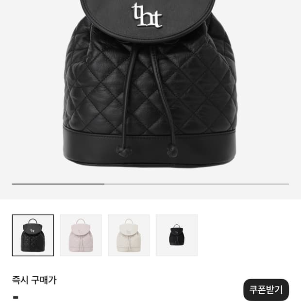 쓰리타임즈 아콘 퀄티드 백팩 블랙