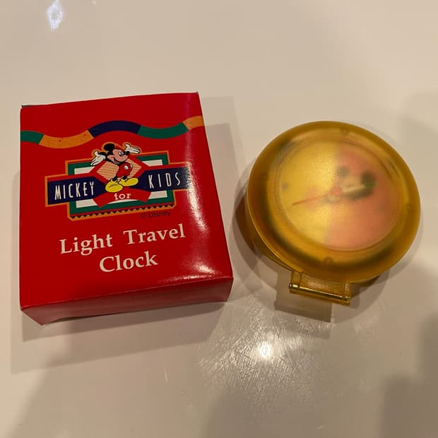 Mickey mouse light travel clock(새상품)