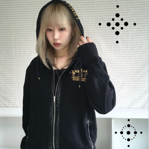 C.B.S handwork punk beads leather hood z