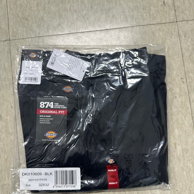 디키즈 874 워크팬츠 블랙 32x32 미개봉 새상품