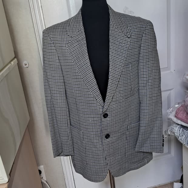 닥스 체크 모 100% 자켓 블레이저 95(봄 가을용)