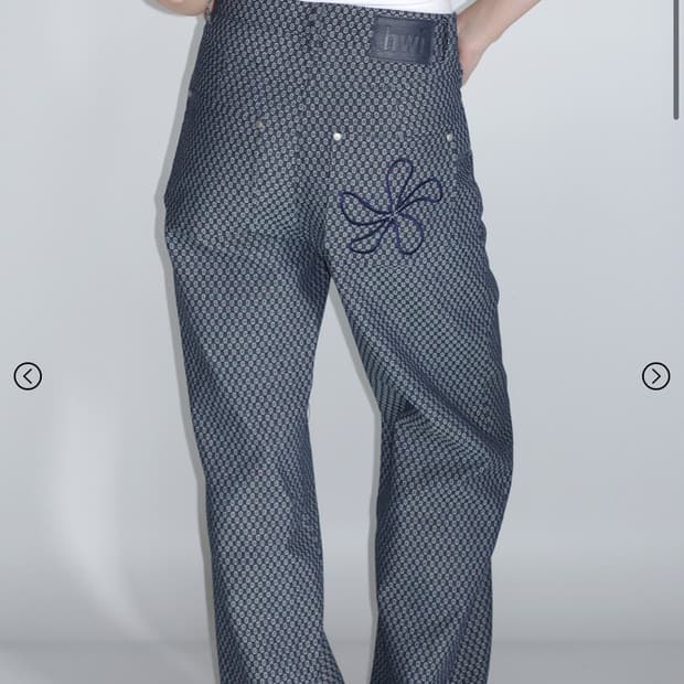 Hwi 휘 EYELET PANTS [FLOWER DENIM]