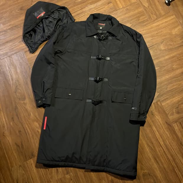 PRADA SPORTS STRAP DETAIL COAT XL