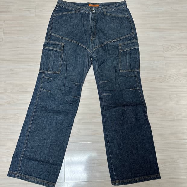 빈티지 카고 디스트로이드진 데님