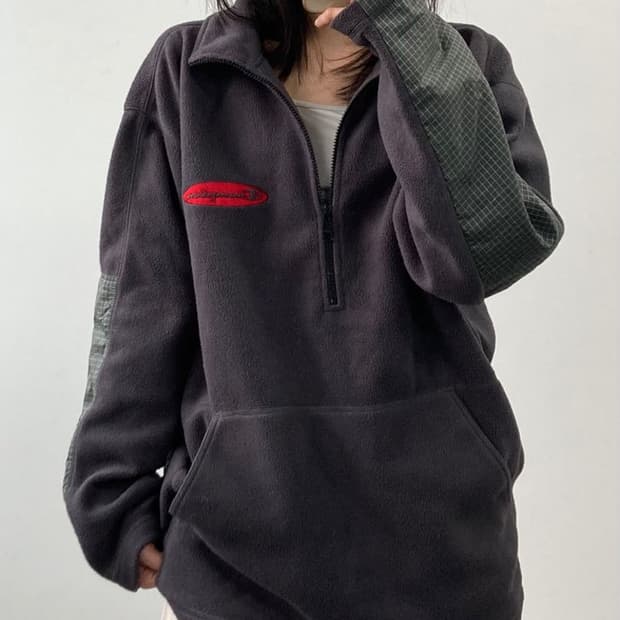 챔피온 빈티지 플리스 반집업