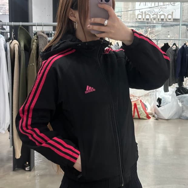 아디다스 올드스쿨 누빔 윈드브레이커 자켓 검핑