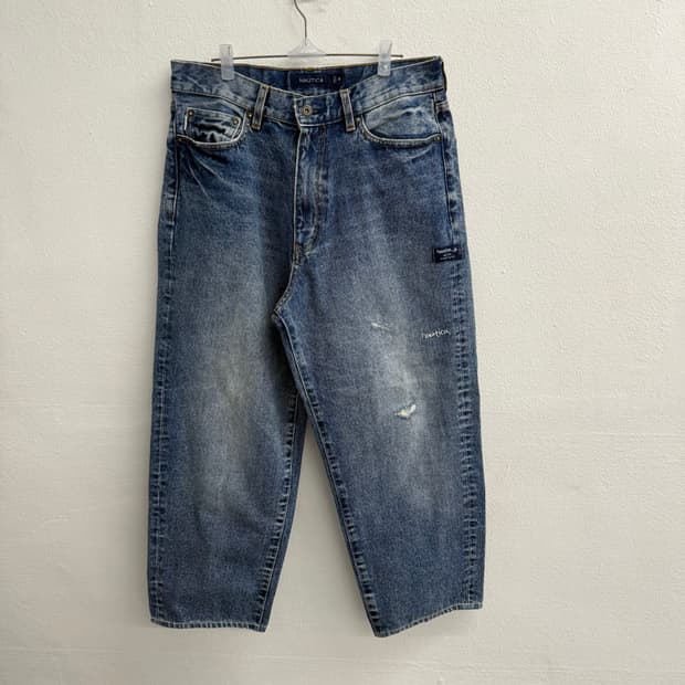 Nautica 노티카  심플 로고 데님 팬츠 M