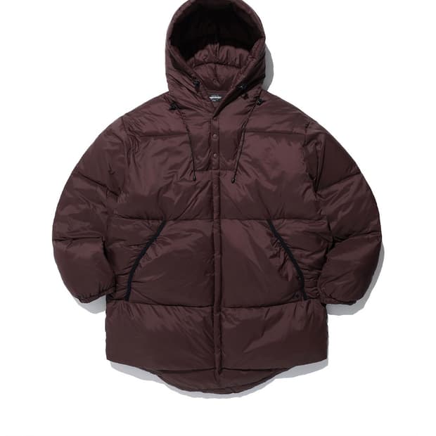 나이스고스트클럽 후디드 미디 푸퍼 브라운 L size