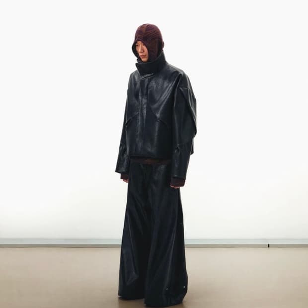 48) pet tree kor crassula leather jacket