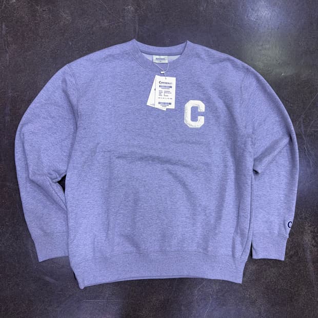 커버낫 부클 C로고 맨투맨 스웻셔츠 그레이 M