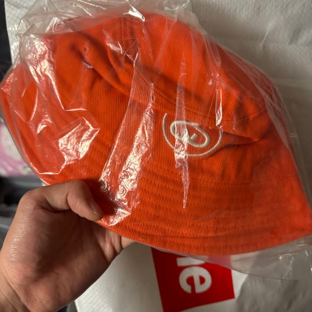 스투시 벙거지 오렌지