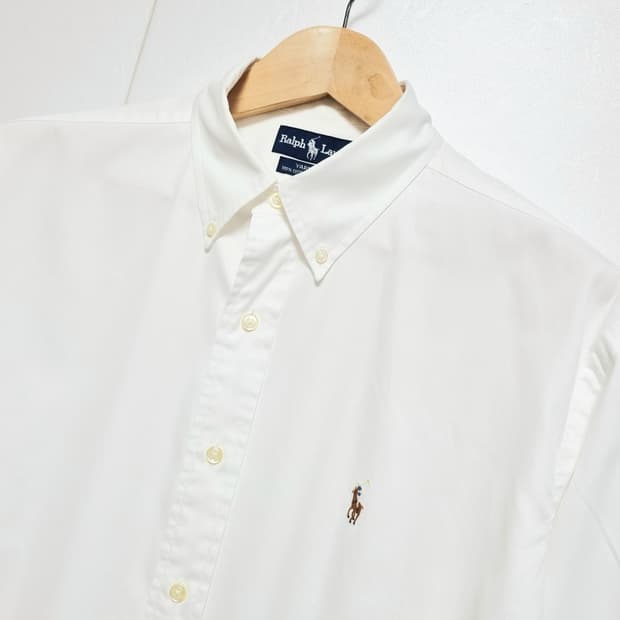 남성 폴로 화이트 흰색 야무스 핀포인트 옥스퍼드 옥스포드 긴팔 셔츠 남방