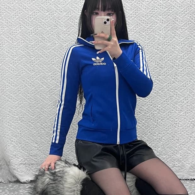 아디다스 빈티지 레트로 Y2K 00's 져지 집업 85 C10089