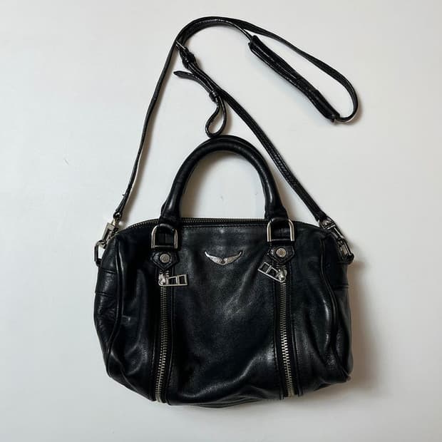 자딕앤볼테르 Y2K 그레인 가죽 써니 미니 숄더백 Q1414