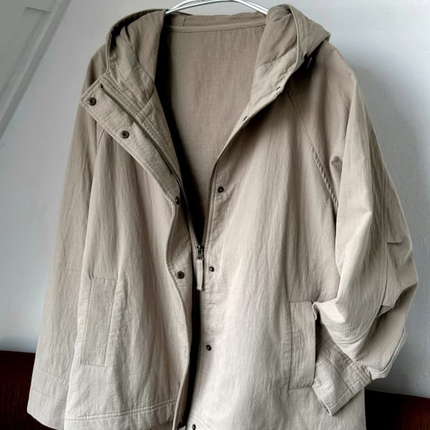 Natural cotton mid mods coat