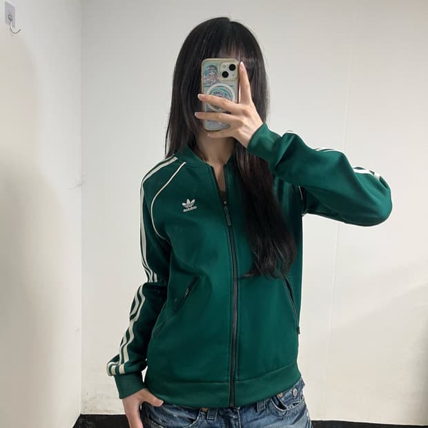 Adidas Green Superstar Track Jacket