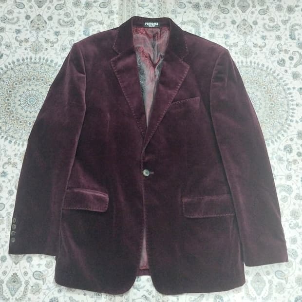 레노마 와인 벨벳 남성 자켓 105