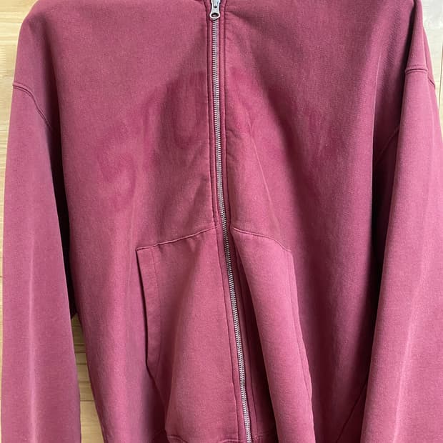 스투시 버건디 후드집업 L사이즈