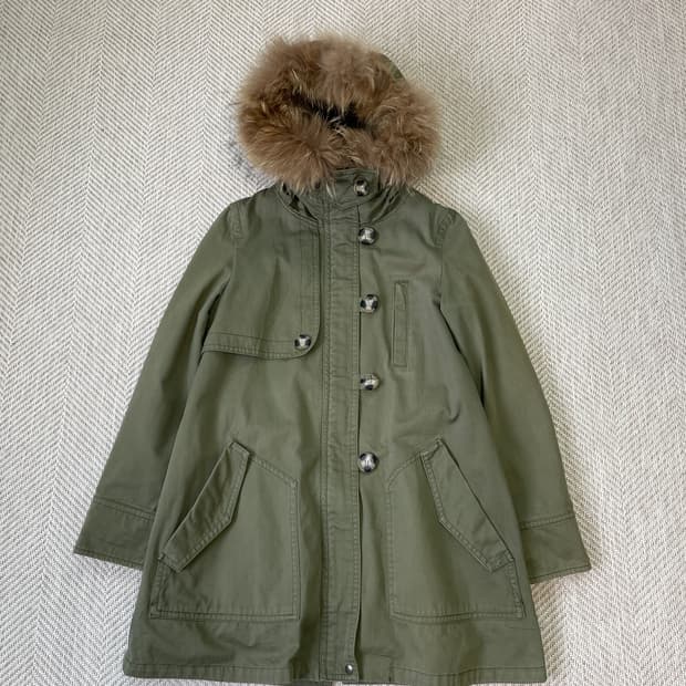 질스튜어트 퍼 트리밍  m51 개 파카 