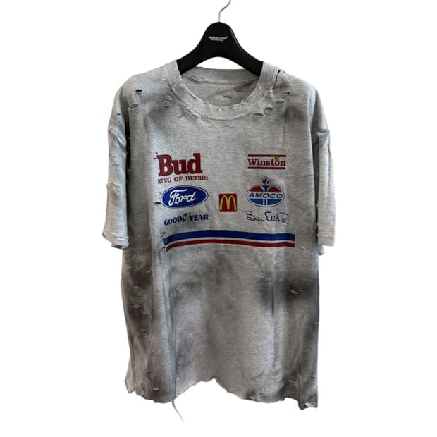 Distressed logo 워싱 반팔티