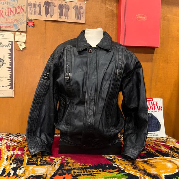 ( L-XL ) 봄버자켓 푸퍼자켓 항공점퍼 소가죽자켓 빈티지가죽자켓