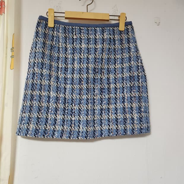 로엠 블루 트위드 미니 스커트 28