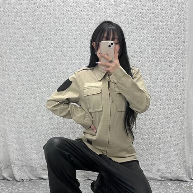 리타 빈티지 밀리터리 워크 트러커 셔츠 자켓 M C07693