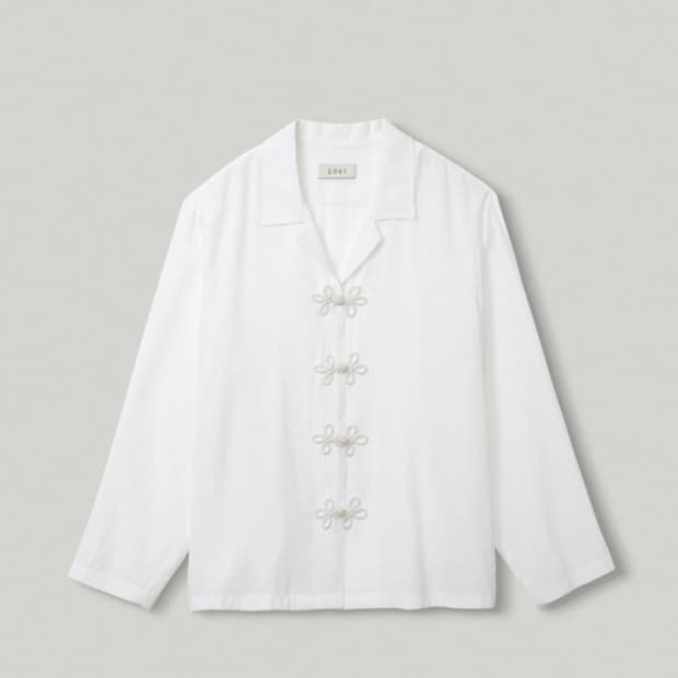 lo61 mandarin satin shirts 만다린 새틴 프로그 셔츠