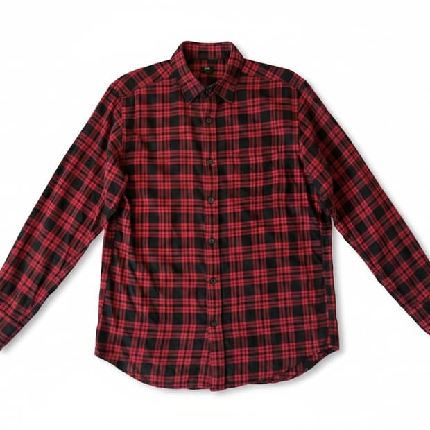 🔹유니클로 체크 셔츠 L🔹 레드/블랙 기본템