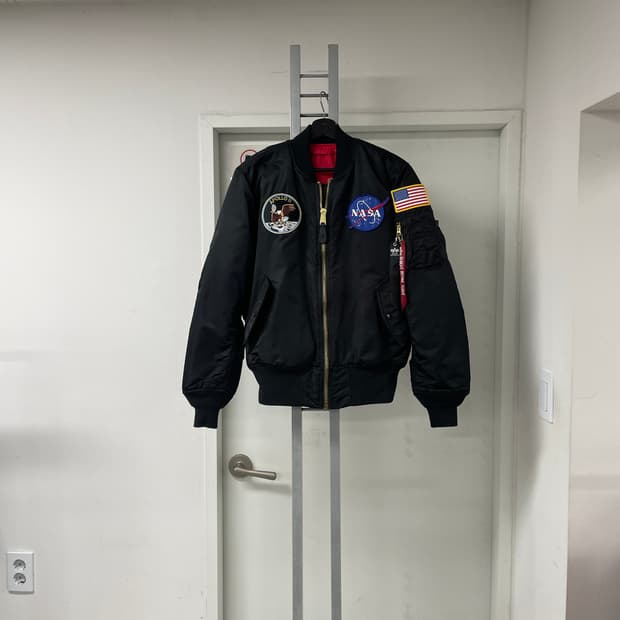 알파인더스트리 나사 ma-1 항공 자켓 블랙 S