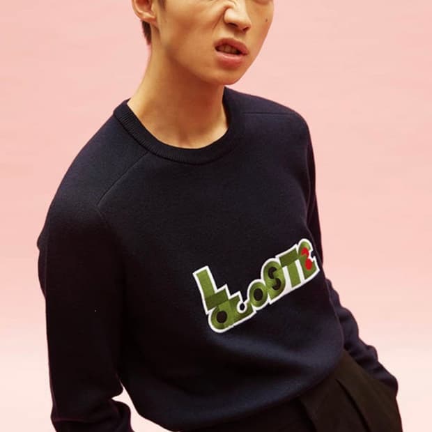 (105-110) 라코스테 네이비 스웨터 니트