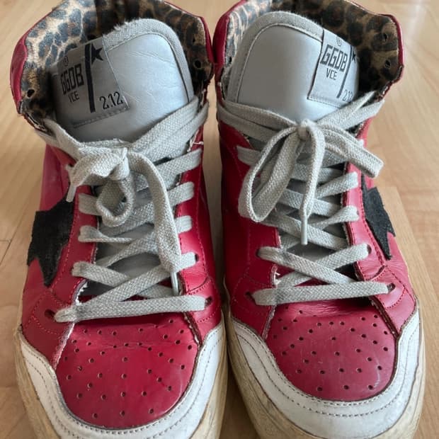 골든구스 2.12 하이탑 스니커즈 레드