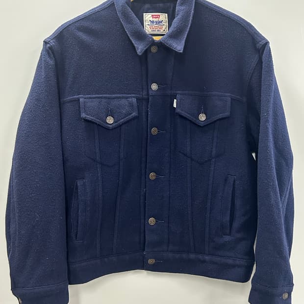 빈티지 리바이스 화이트 탭 울 트러커 자켓