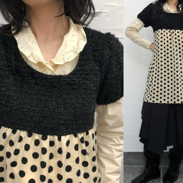 polka delight mini dress