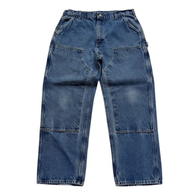 칼하트 B73 DST 데님 더블니 워크팬츠