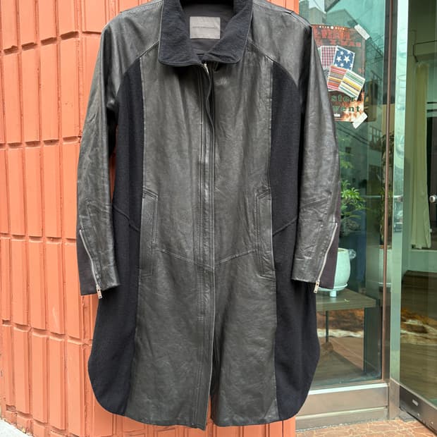 Vintage 양가죽 니트 코트