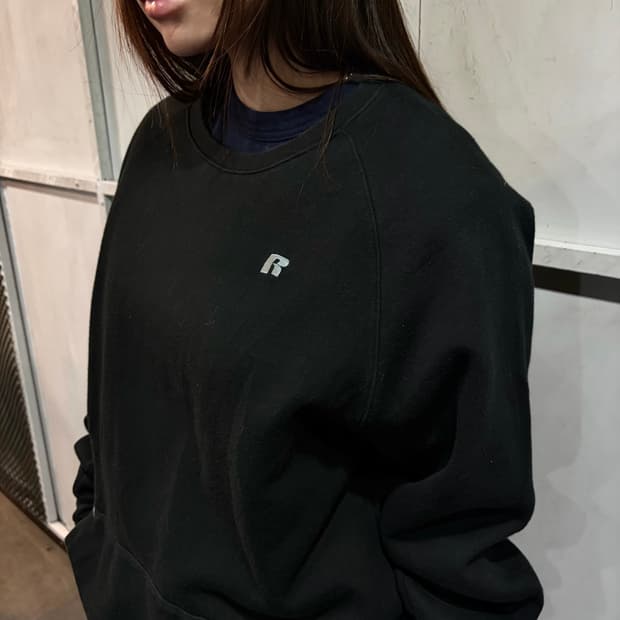 90s RUSSELL black sweat shirt