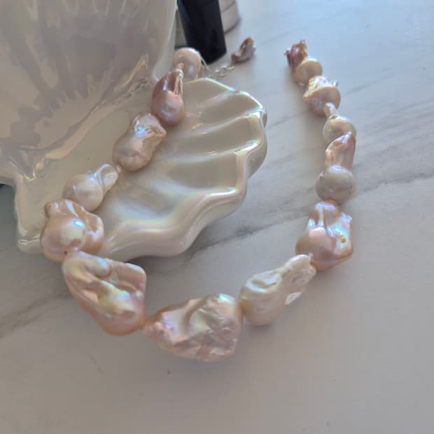 고퀄 멀티바로크진주 목걸이