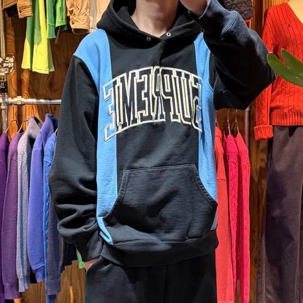 L SUPREME 슈프림 빅패치 스펠링 컬러믹스 후드티