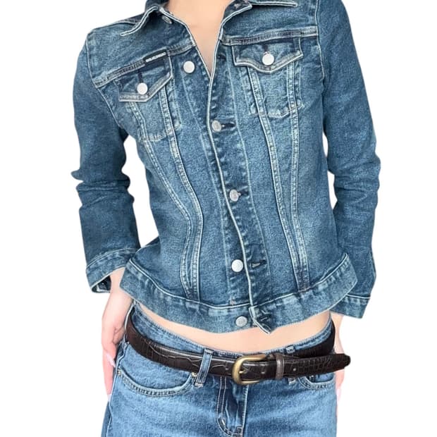 [택O] 캘빈클라인 슬림 트러거데님 자켓 XS