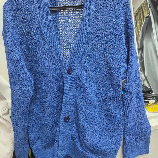 터임   니트  불루   가디건