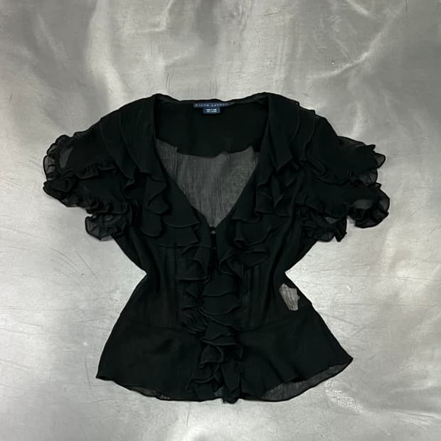  폴로랄프로렌 프릴 하프 블라우스 y15998