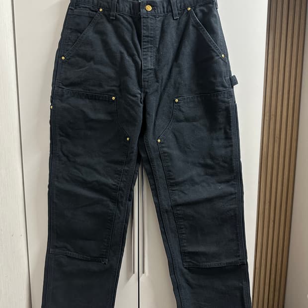 칼하트 B01 더블니 워크 팬츠 34x32 블랙