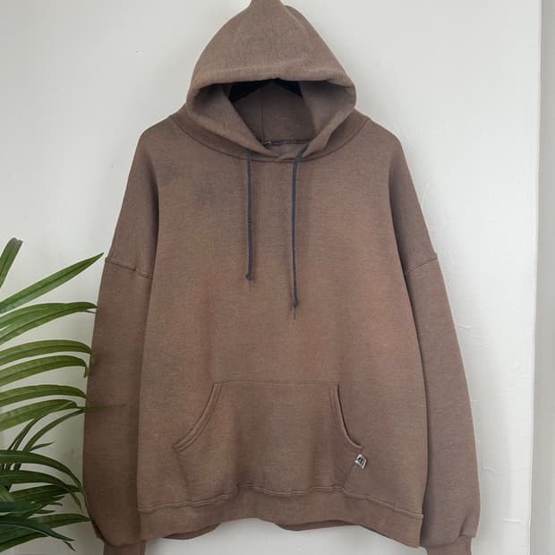 러셀 빈티지 후디 브라운