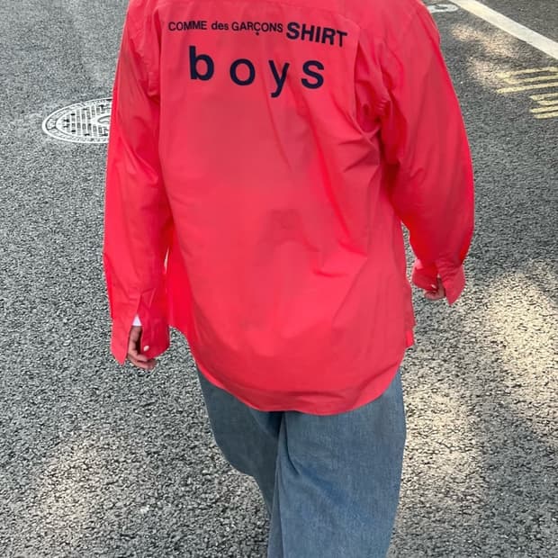 comme des garcons boys shirts back logo